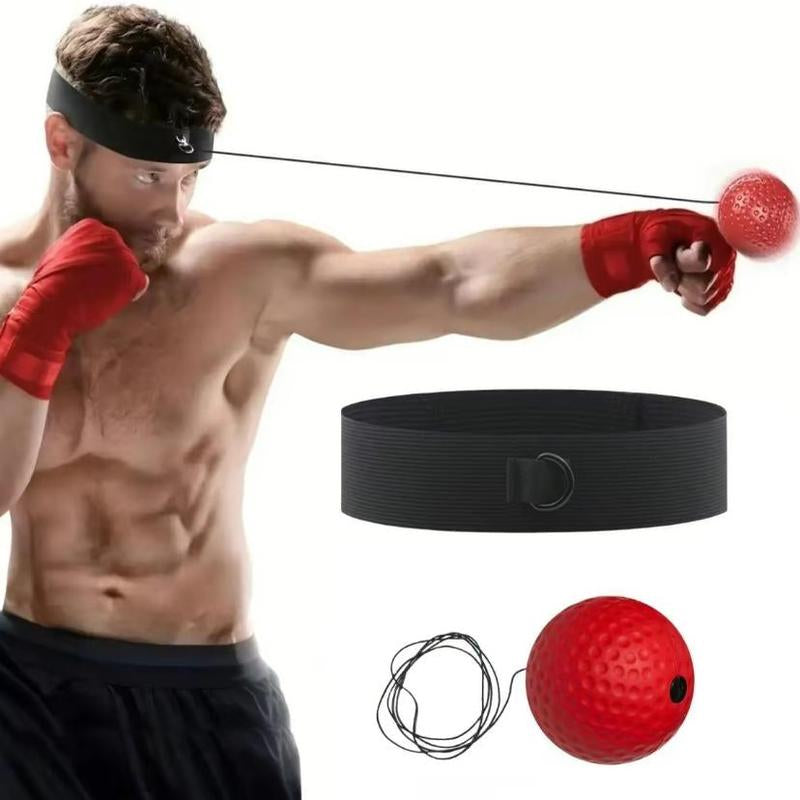 Adjustable Headband Boxing Reflex Training Ball - Pu/Rubber, with Textured Grip for Enhanced Speed & Agility - Ideal Christmas & New Year Gift for Boxing Fans, Martial Arts Accessory | Dynamic Training Ball | Pu Rubber Material, Boxing Gloves