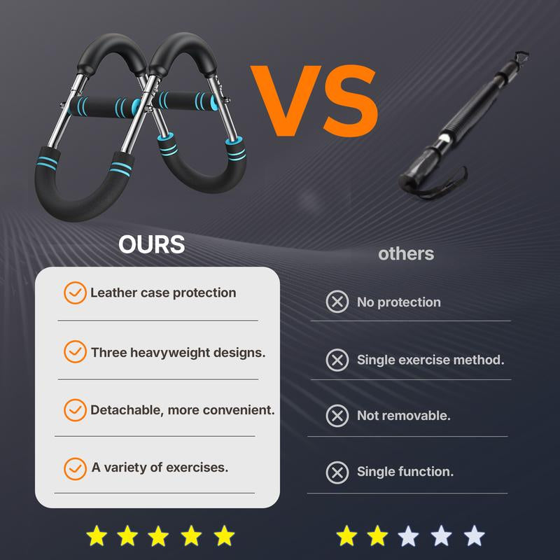 Merach Adjustable Power Twister Bar for Arm Trainer, Chest and Arm Strength Training Equipment for Men, Portable Upper Body Workout Machine for Home Gym Fitness, Shoulder Muscle Training, Portable Spring Resistance, Tiktokshopblackfriday