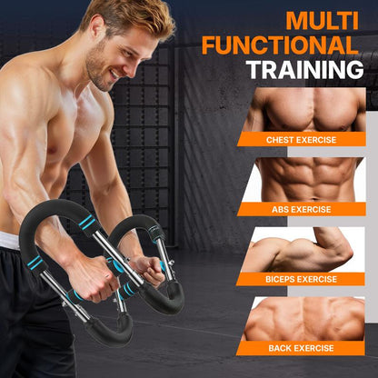 Merach Adjustable Power Twister Bar for Arm Trainer, Chest and Arm Strength Training Equipment for Men, Portable Upper Body Workout Machine for Home Gym Fitness, Shoulder Muscle Training, Portable Spring Resistance, Tiktokshopblackfriday